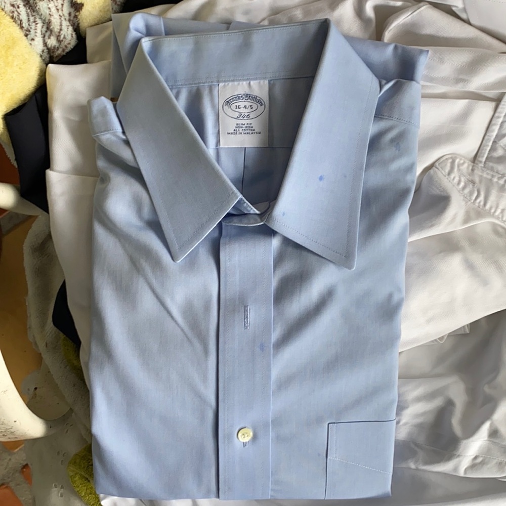 Oxford blue button down brooks brothers